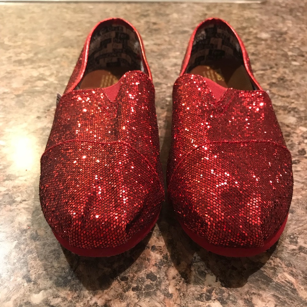Tom’s sparkly flats-youth.